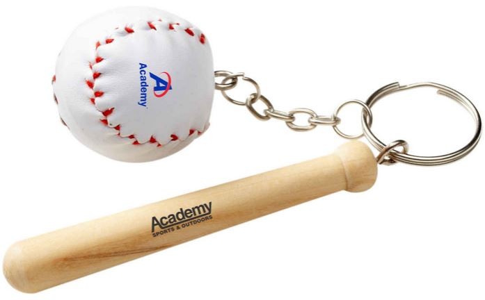 Baseball Bat & Ball Keychain
