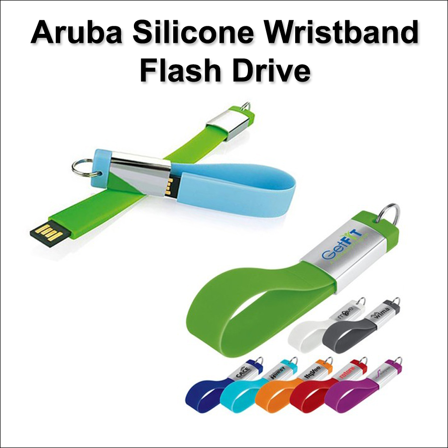 Aruba Silicone Wristband   Flash Drive / USB - 64GB