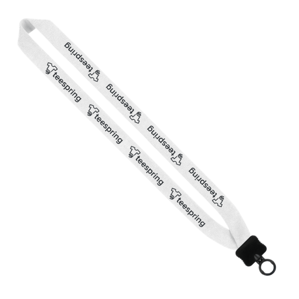 1" Cotton Lanyard with Plastic Clamshell & O-Ring 35