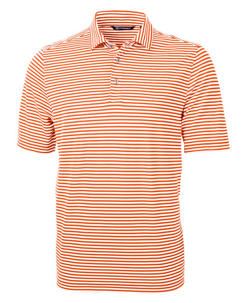Cutter & Buck Virtue Recycled Stripe Featherlight Pique Mens Big & Tall Polo Big & Tall 49