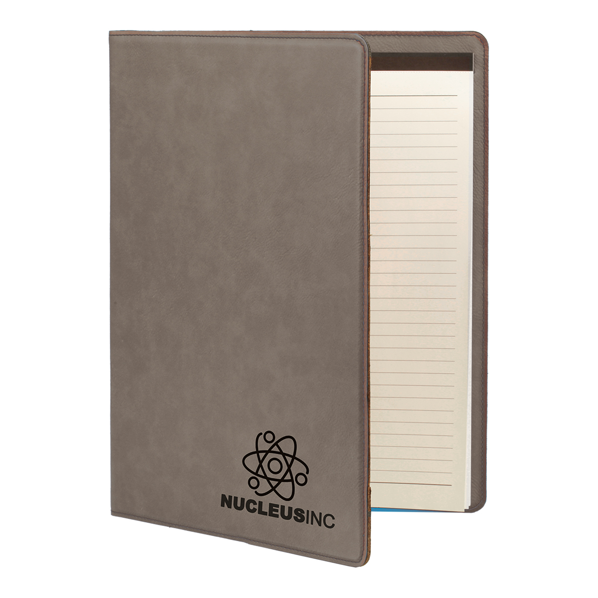 9" x 12" Leatherette Gray Portfolio 4