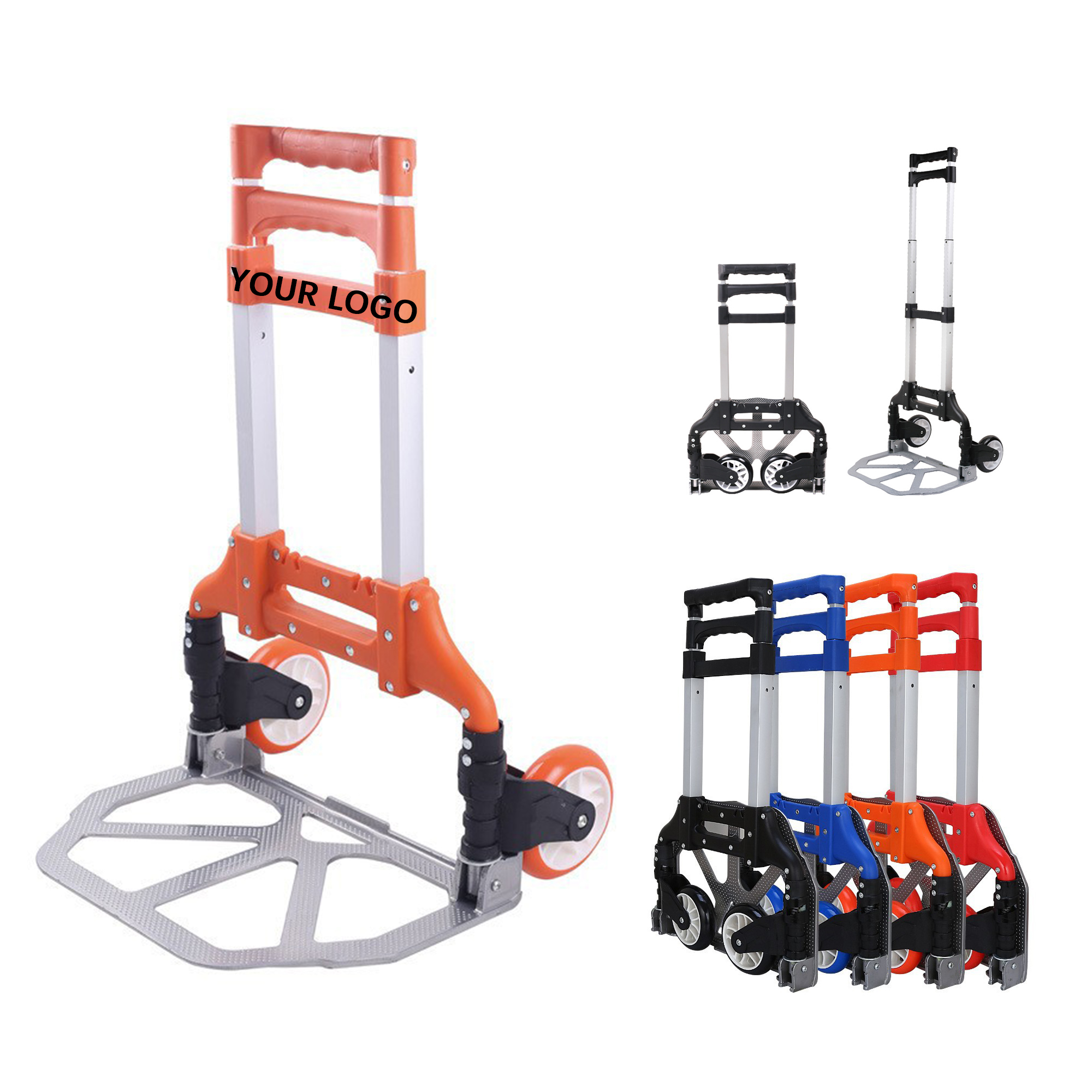 Folding Hand Truck Aluminum Frame 25" x 15" x 2.2" 3