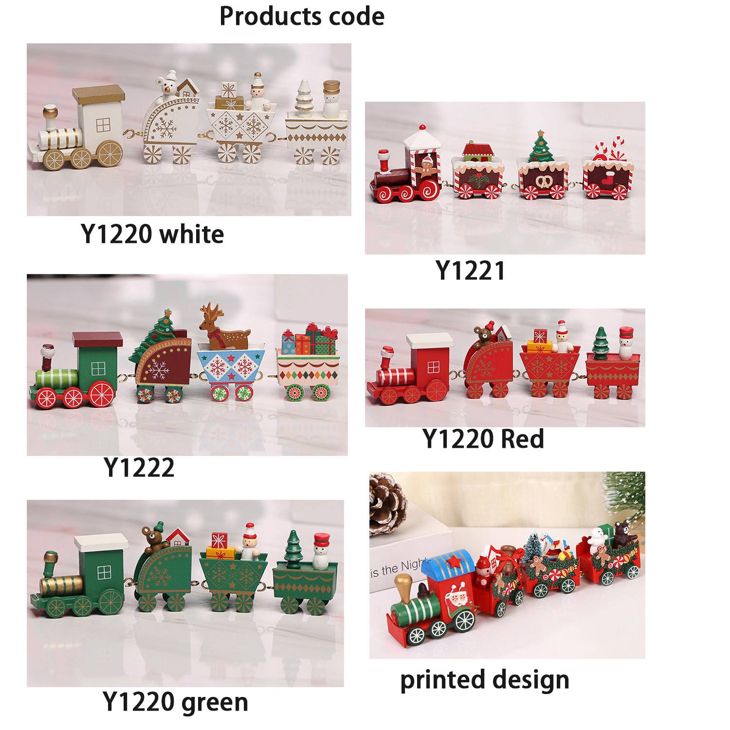 Christmas Wooden Train Decoration 6