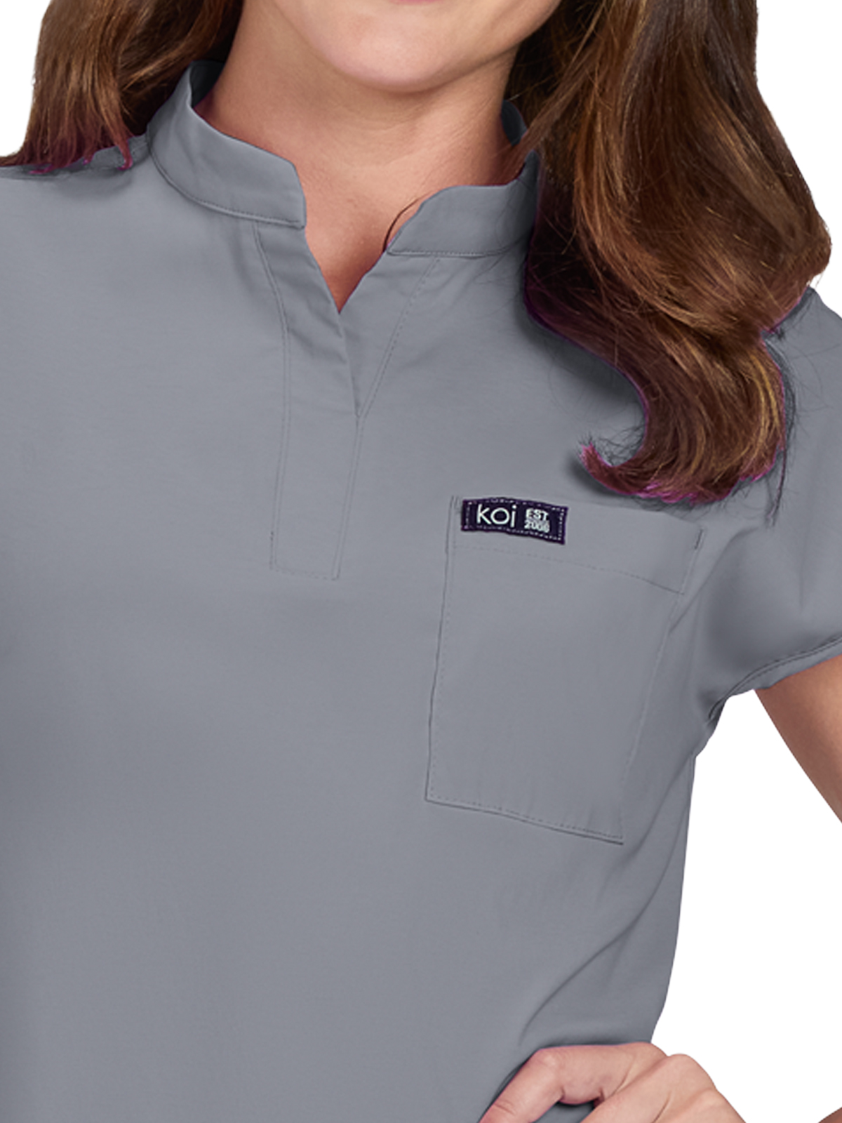 koi - Basics - Women's One-Pocket Stretch Tuck-In Ari Top 36