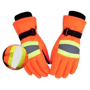 Sanitation Worker'S Reflective Thickened Warm Gloves 3