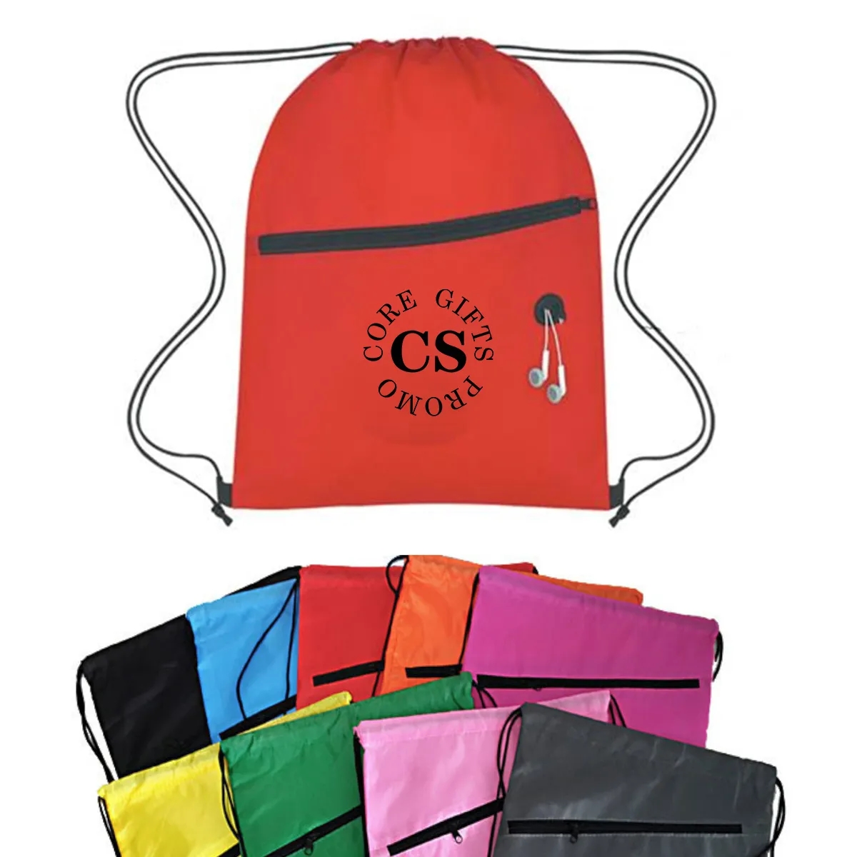 Drawstring Backpack Bulk Cinch Bag 2