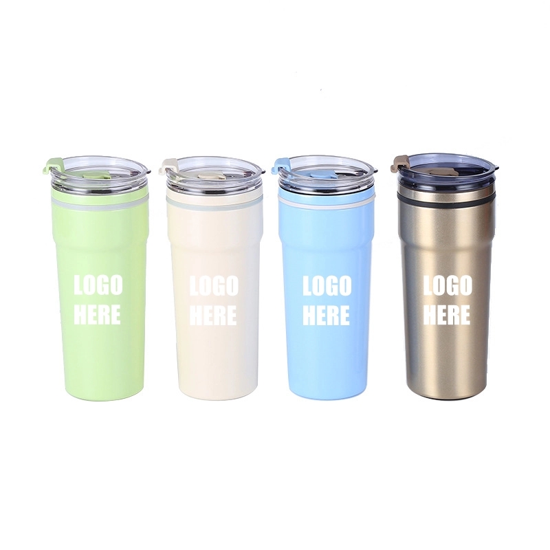 Custom 18 oz Stainless Steel Travel Coffee Mug With Straw 4