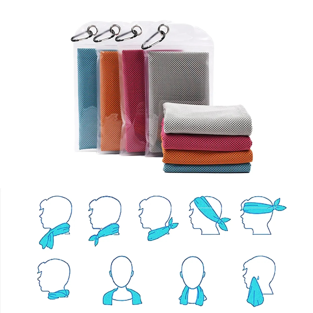 Cooling Towel Scarf Soft Breathable Chilly Ice Towel Sports 4