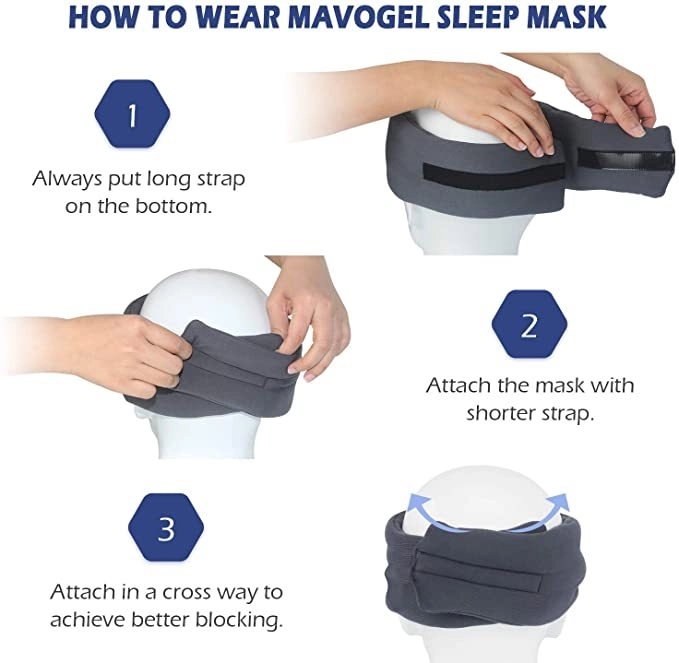 Custom Foldable Travel Full-Cover Sleeping Eye Mask 9