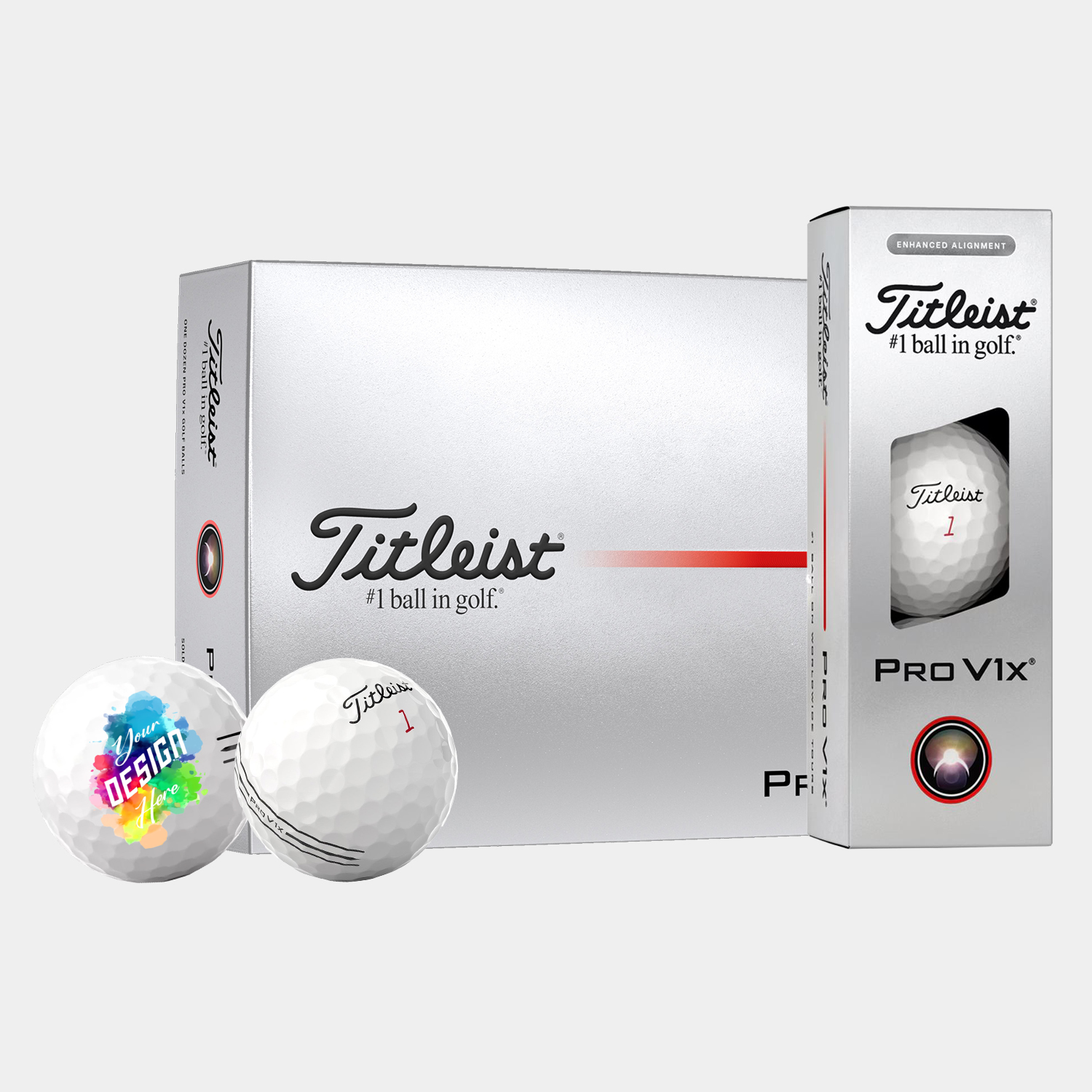 Titleist® 12 Pack Pro V1x AIM Enhanced Golf Balls 7