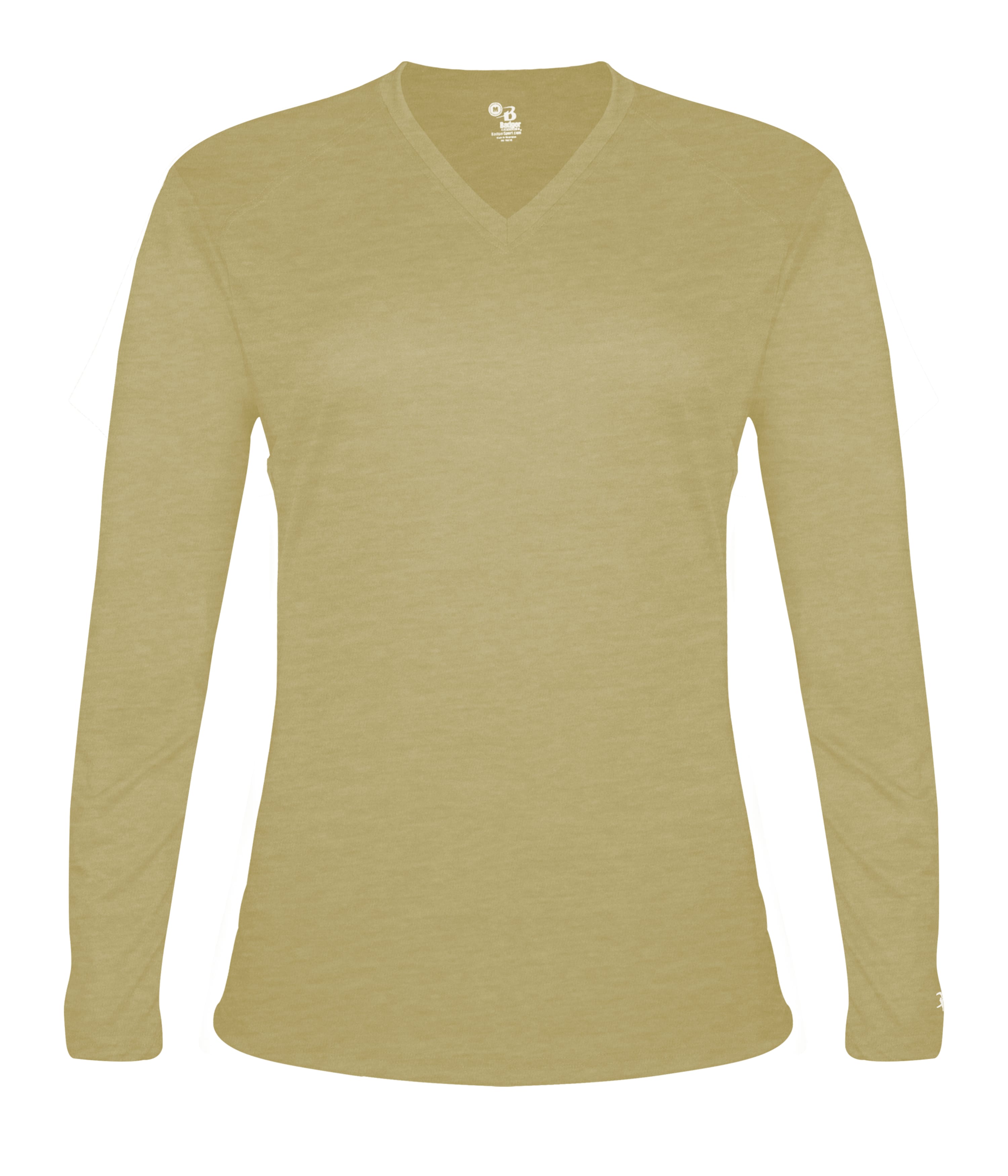 TRI-BLEND LADIES' V-NECK L/S T 13
