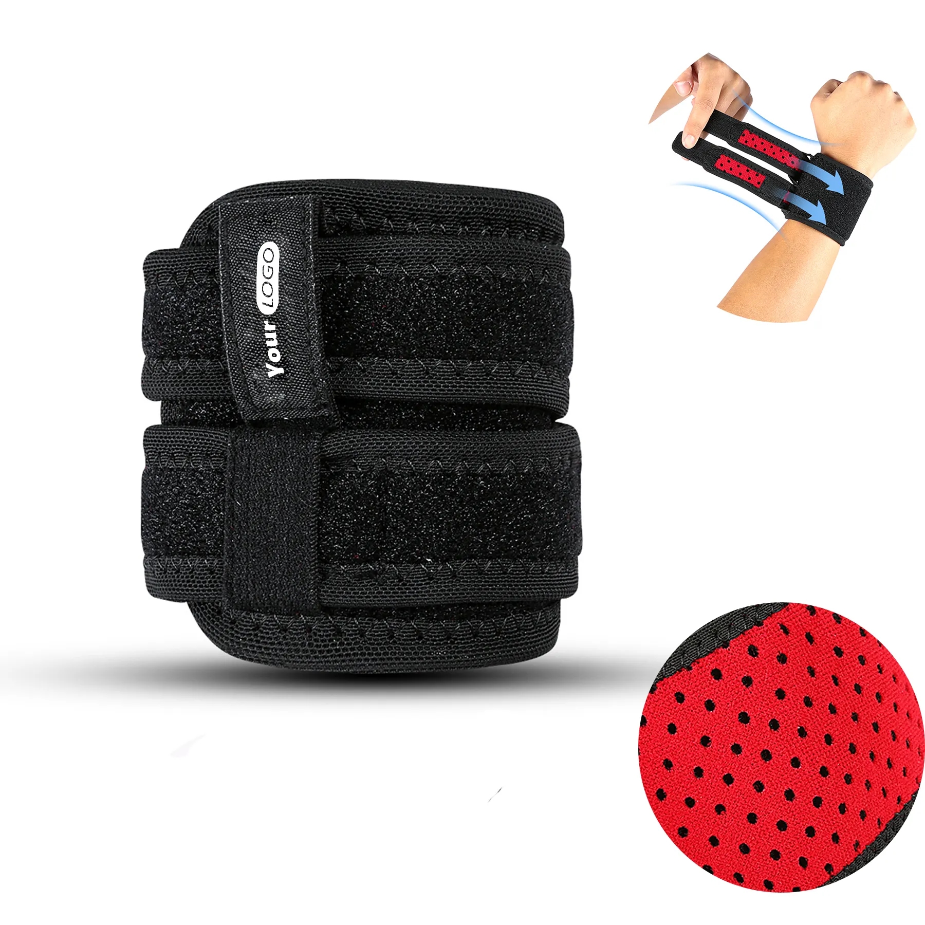 Nylon Fitness Exercise Wrap Around Wristbands 1