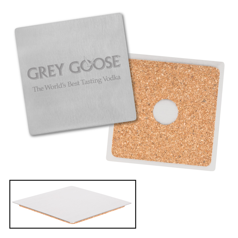 ON SALE! Stainless Steel Square Beverage Coaster 2