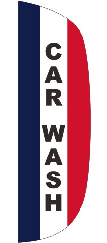 "CAR WASH" 3' x 10' Message Flutter Flag 1