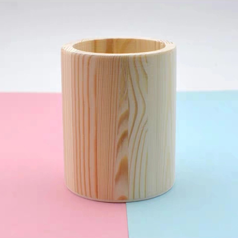 Pine Wood Desk Pen Pencil Holder 7