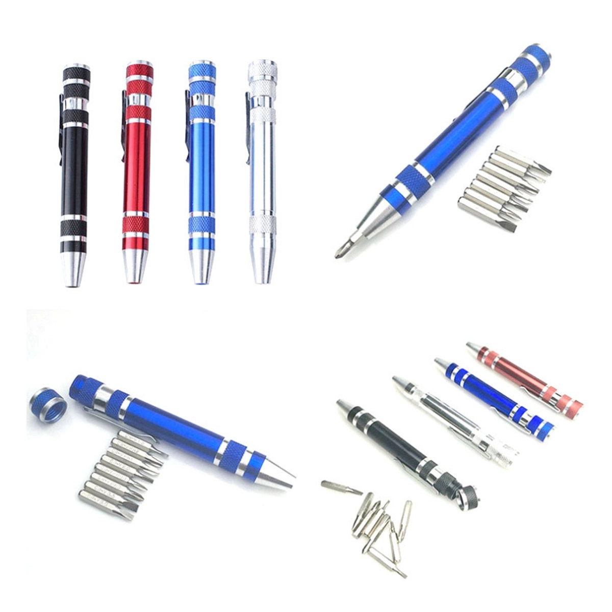 8 In 1 Aluminum Pen-Style Tool Kit 4