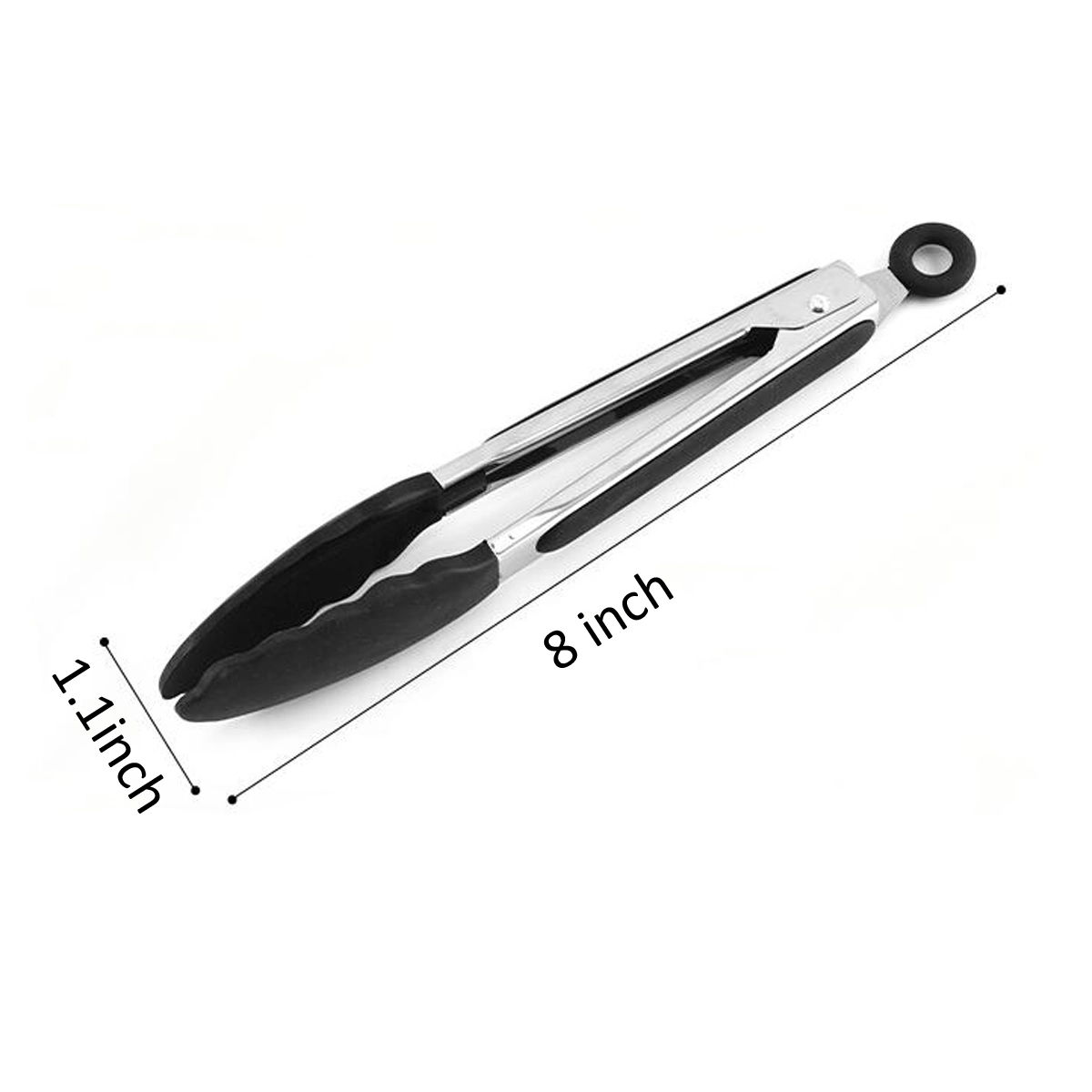 7 Inch Multi-Colors Silicone Kitchen Tongs 8