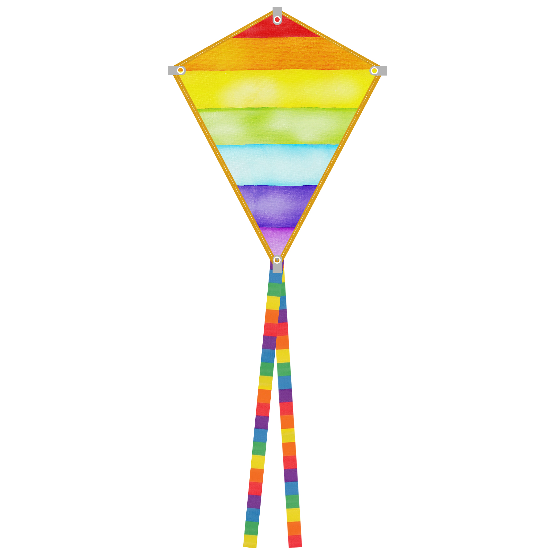 Full Color Polyester Diamond Kite Toy With String Set 5