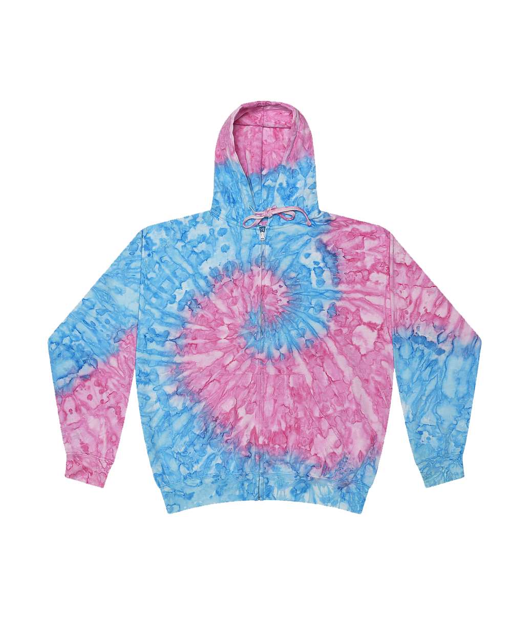 Unisex Tie-Dyed Full-Zip Hooded Sweatshirt - 8888 4