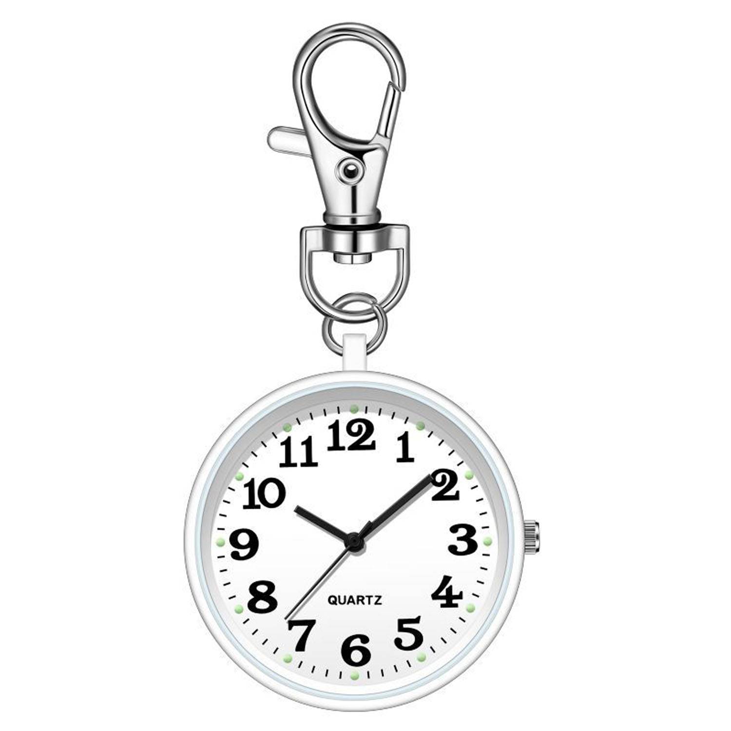 Hanging Round Quartz Nurse Pocket Watch w/ Key Buckle 5