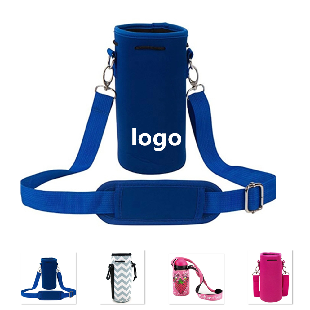 Neoprene Water Bottle Carrier w/Shoulder Strap 5