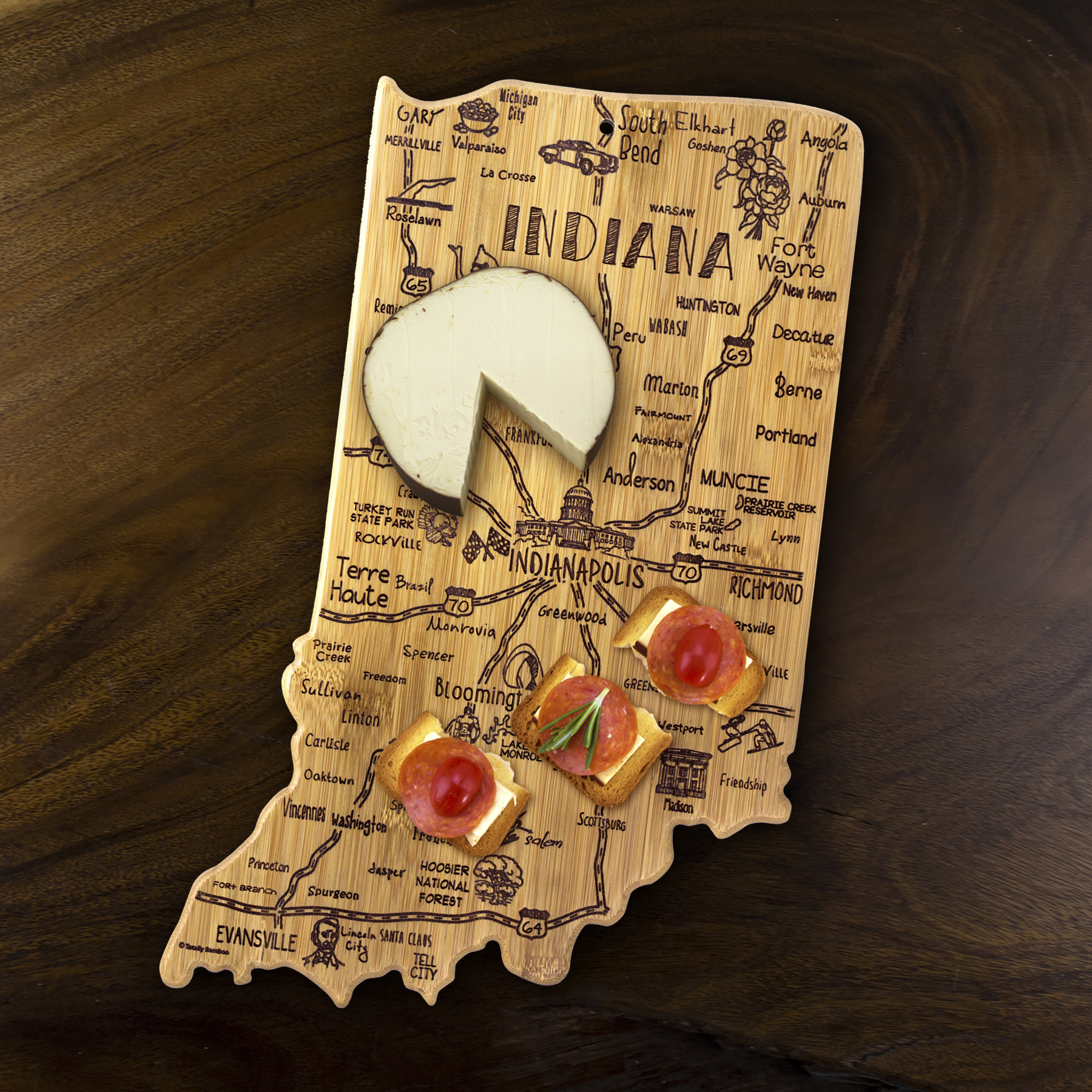 Destination Indiana Cutting & Serving Board 4