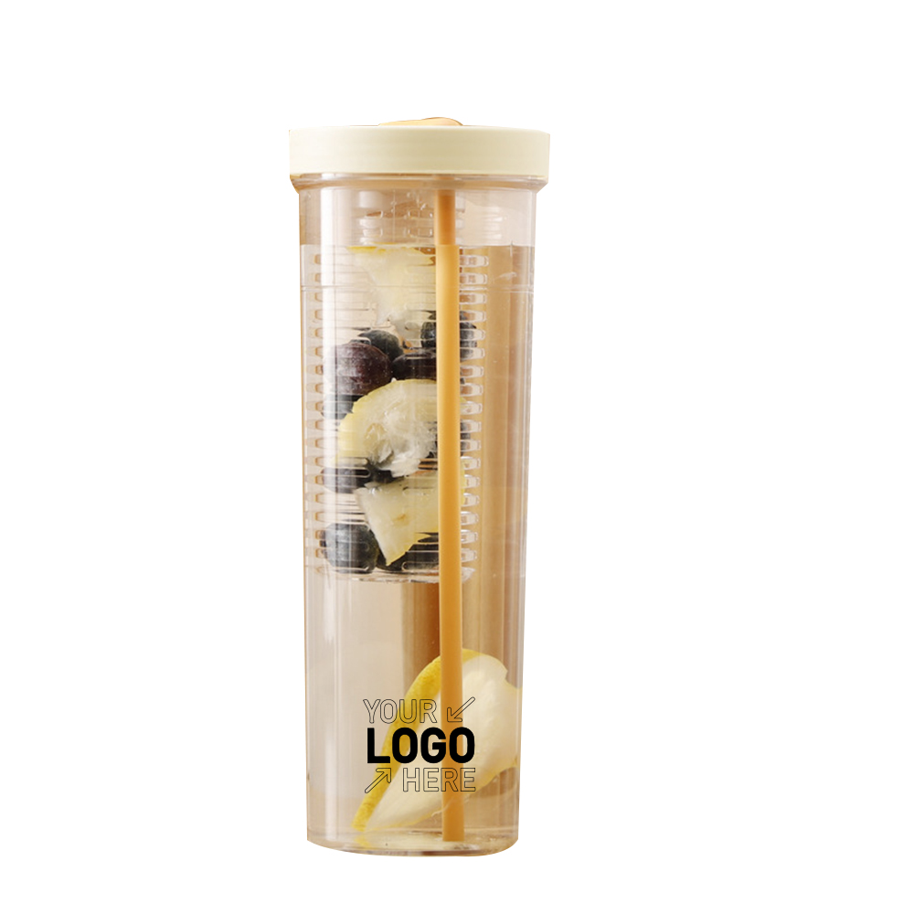 24Oz Large Capacity Plastic Fruit Infuser Water Bottle