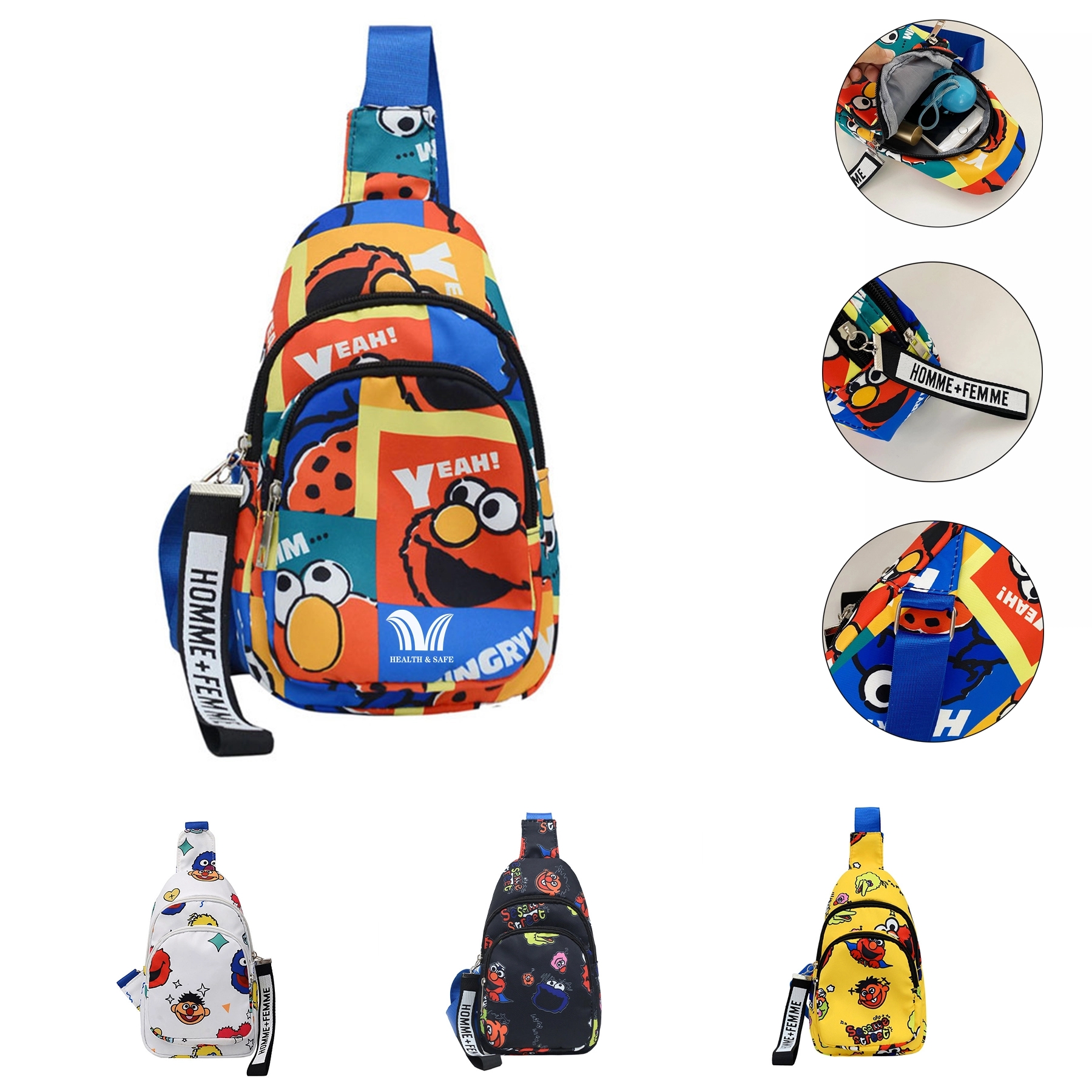 Kids Cute Cartoon Crossbody Sling Pack 2
