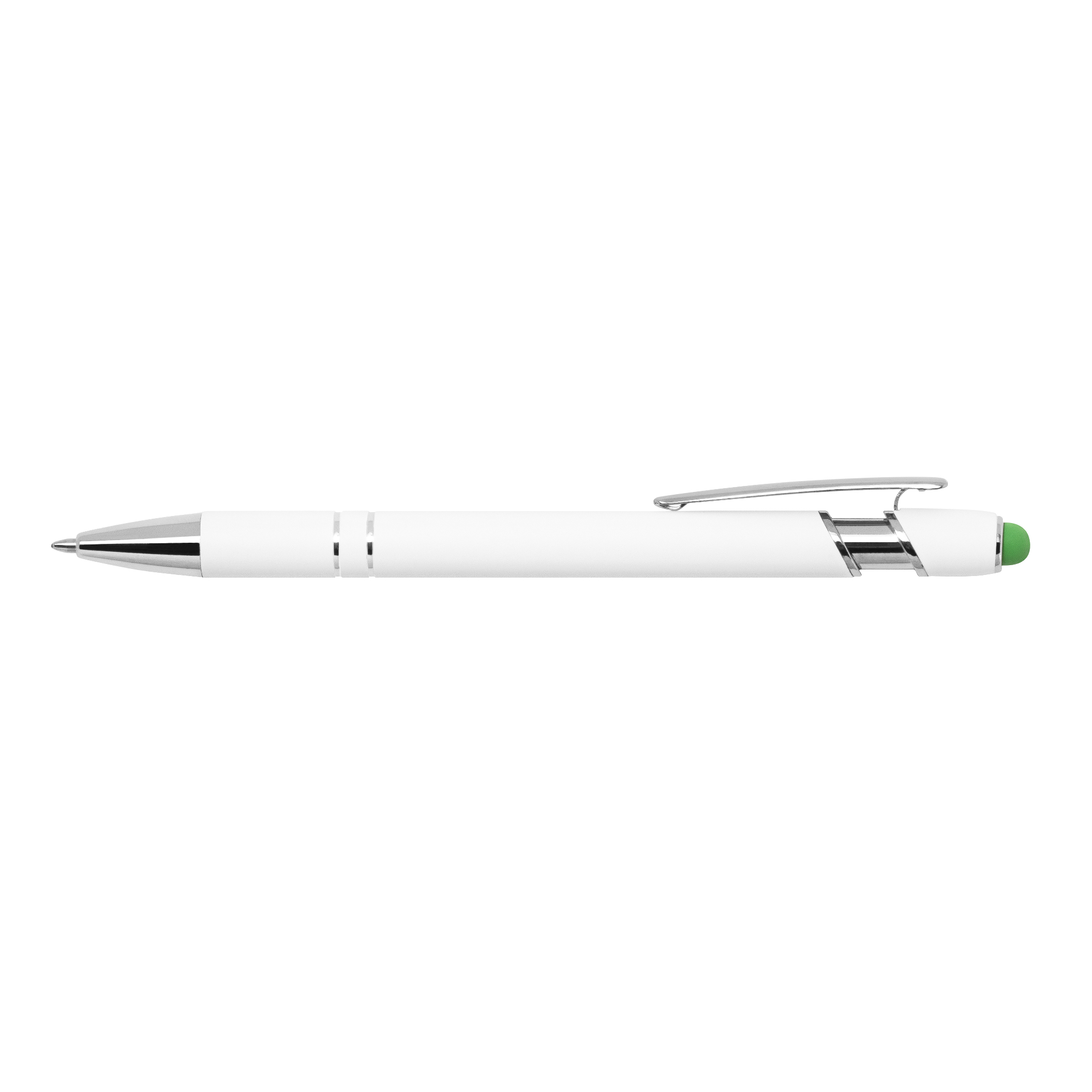 Ellipse Softy White Barrel Metal Pen w/ Stylus 37