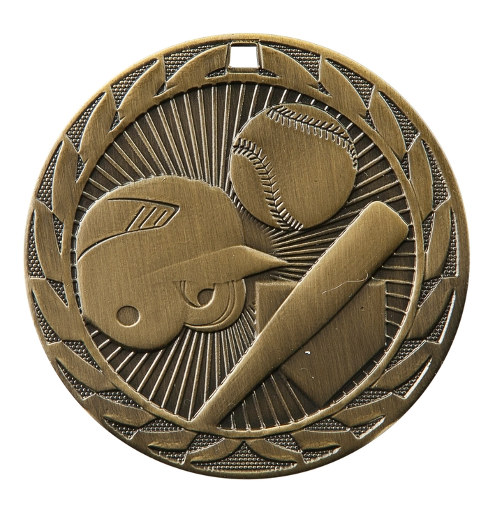 Baseball/Softball Fe Iron Medal 2" 1