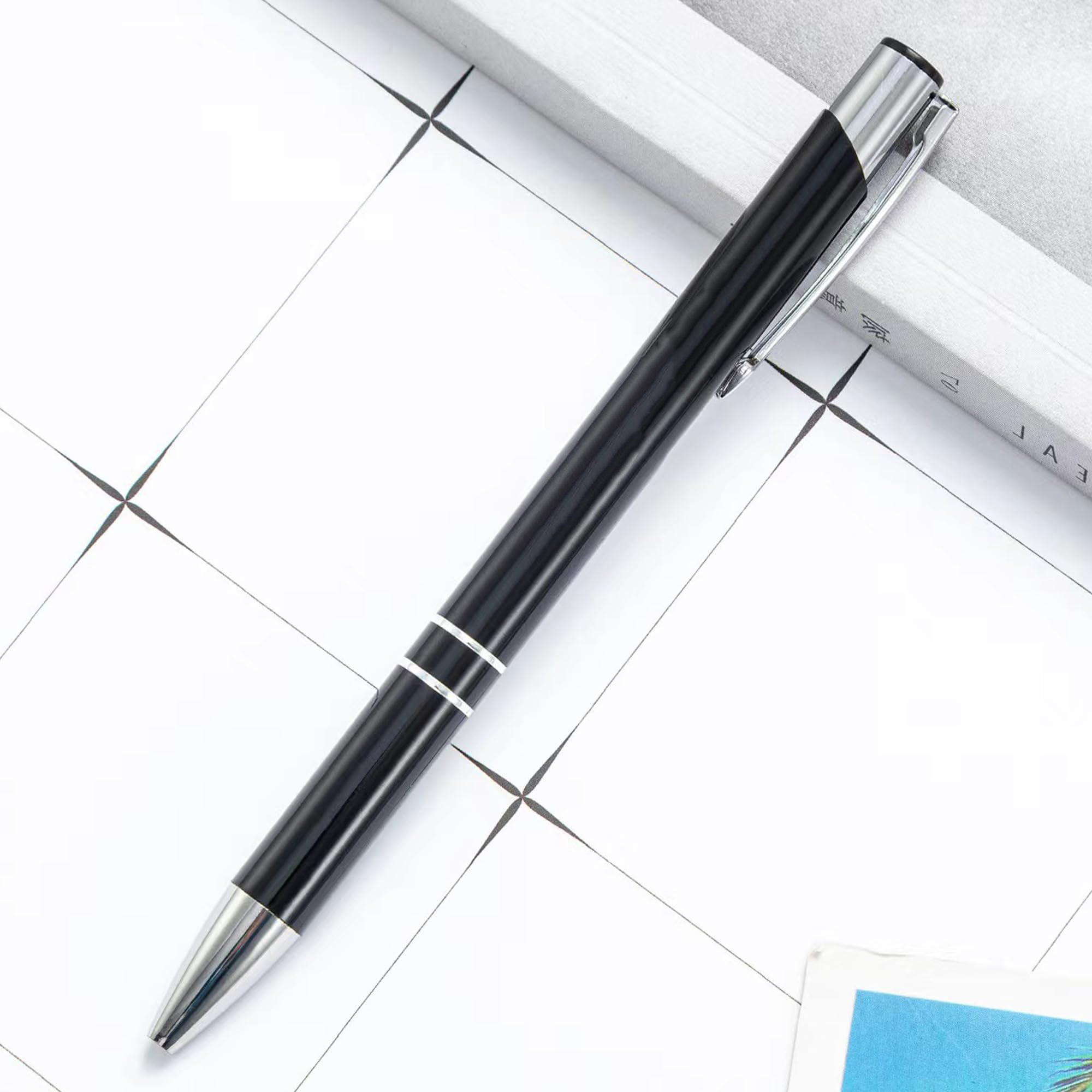 Metal Click-Action Ballpoint Pen with Smooth Refill 4