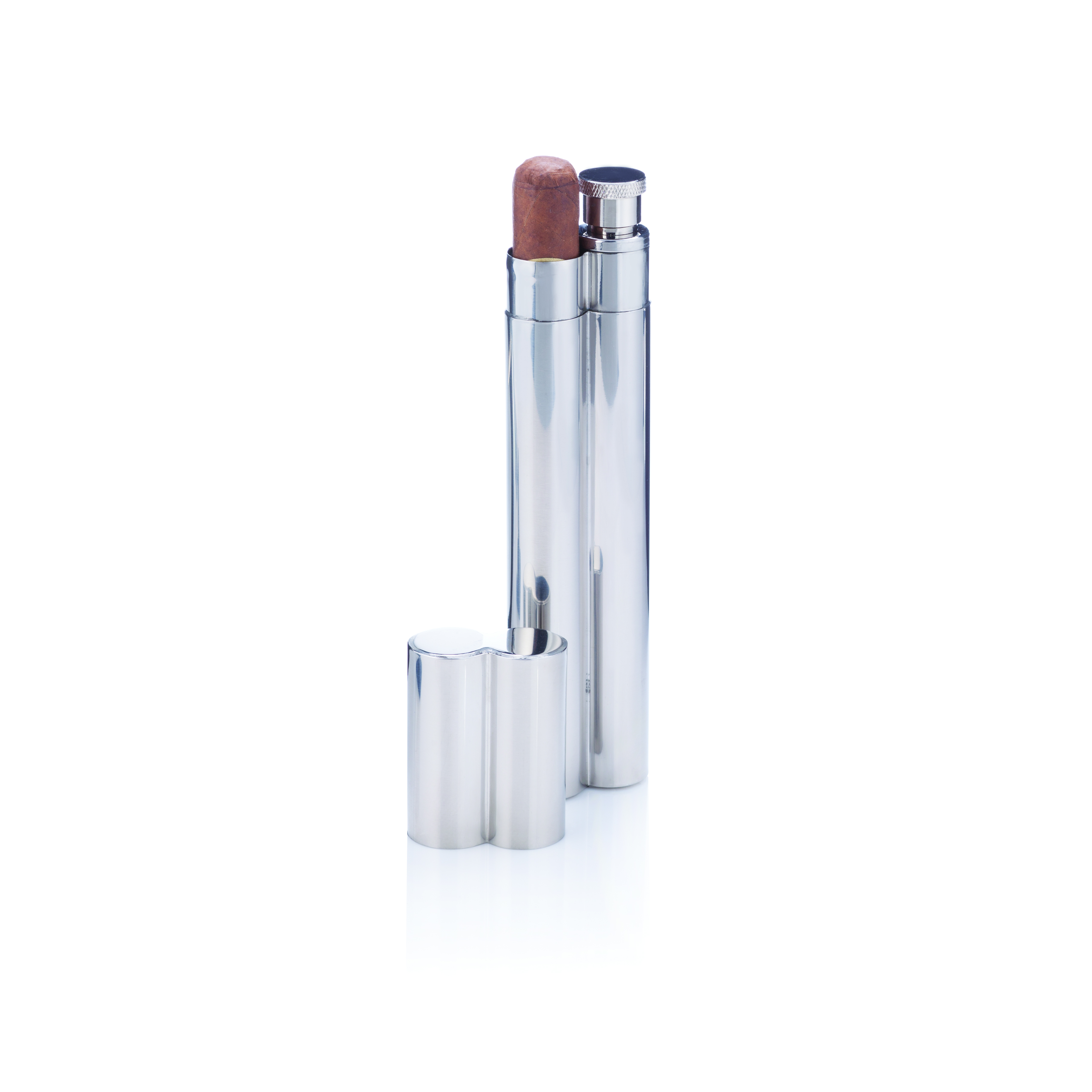Viski® Warren Cigar Holder and Flask 3