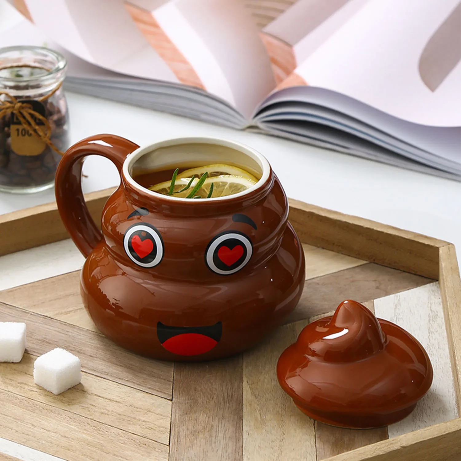 16 Oz Ceramic Funny Poop Shaped Mugs 4