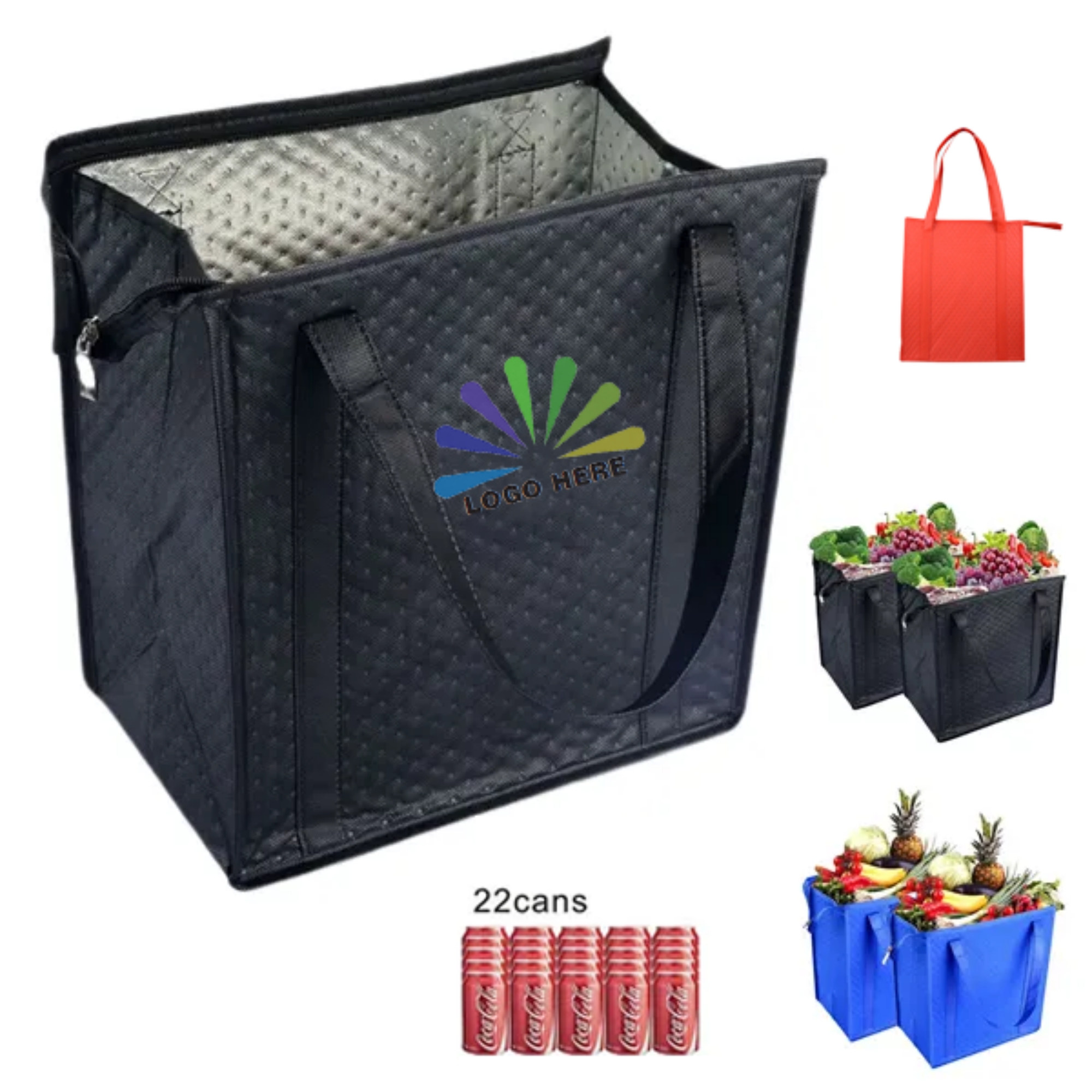 MOQ 10pcs Thermal Fresh Grocery Tote 4