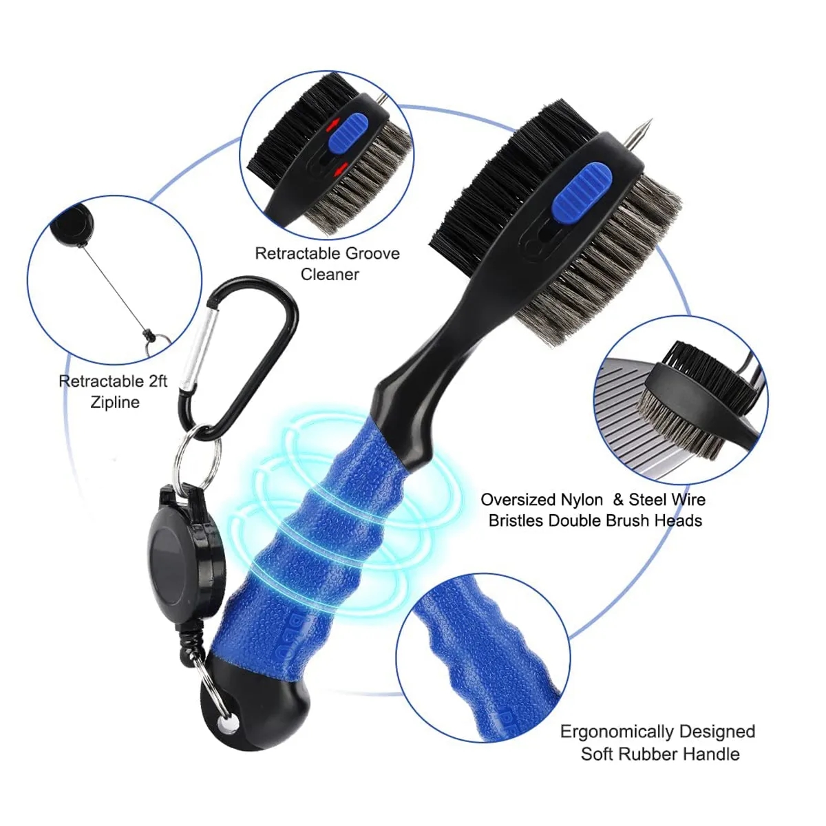 Retractable Golf Club Brush 3