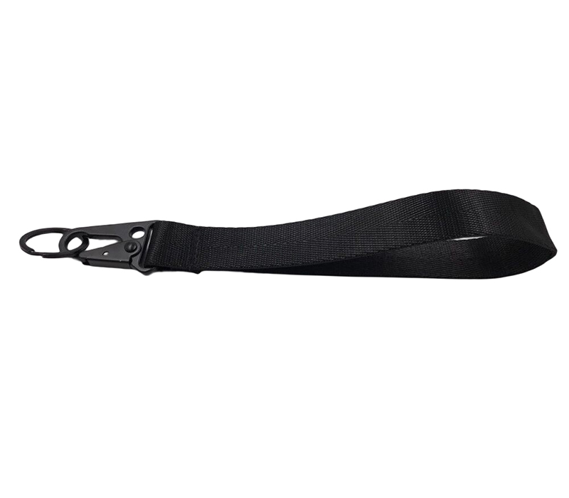 Nylon Strap Short Lanyard with Hook and Keyring 4