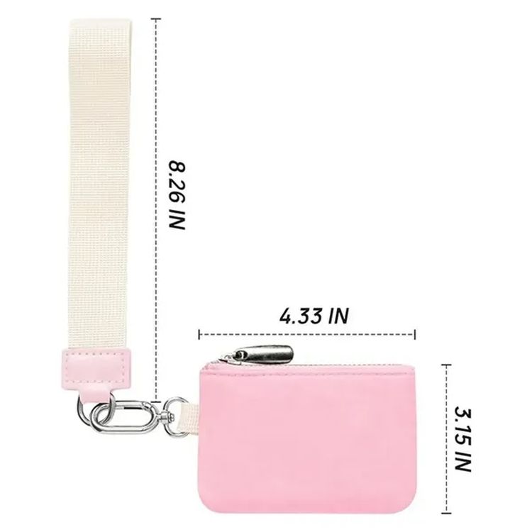 Nylon Zip Wristlet Wallet Keychain 2