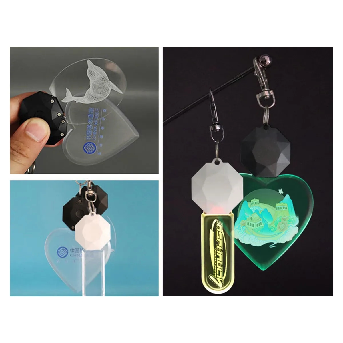 Custom LED Acrylic Keychain With Flashing Light 1