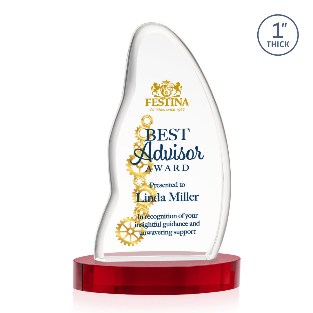 Beauford VividPrint™ Award on Base - Red 18