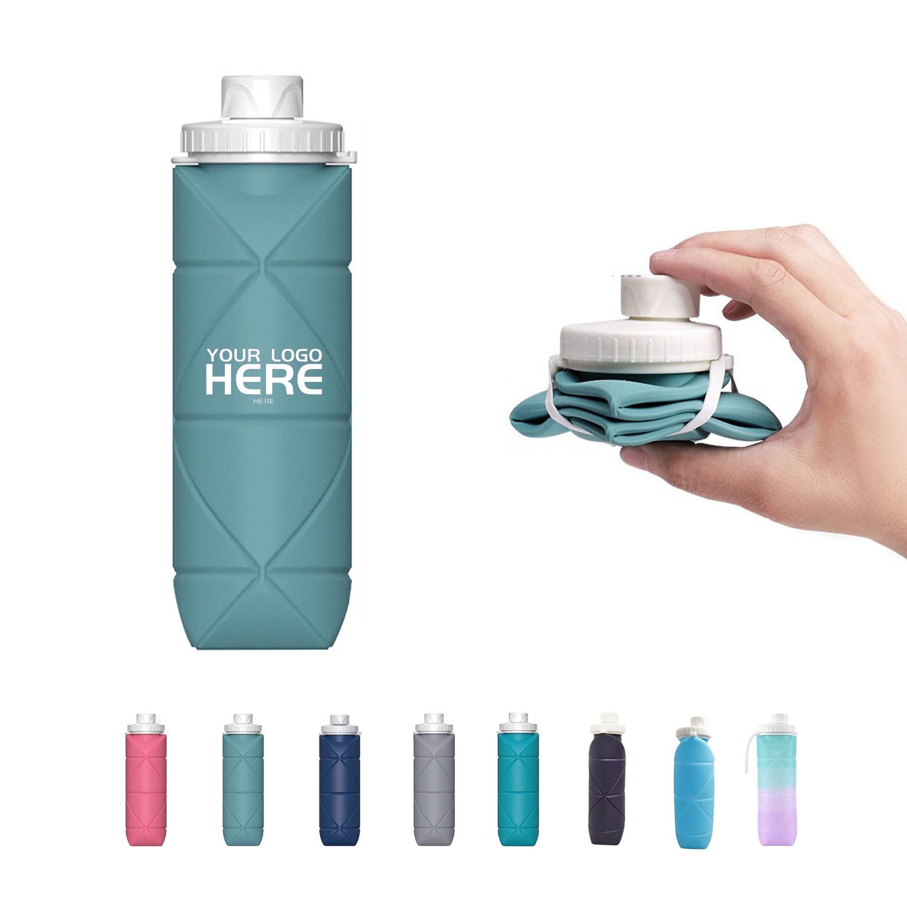 20 OZ Collapsible Silicone Bottle 2
