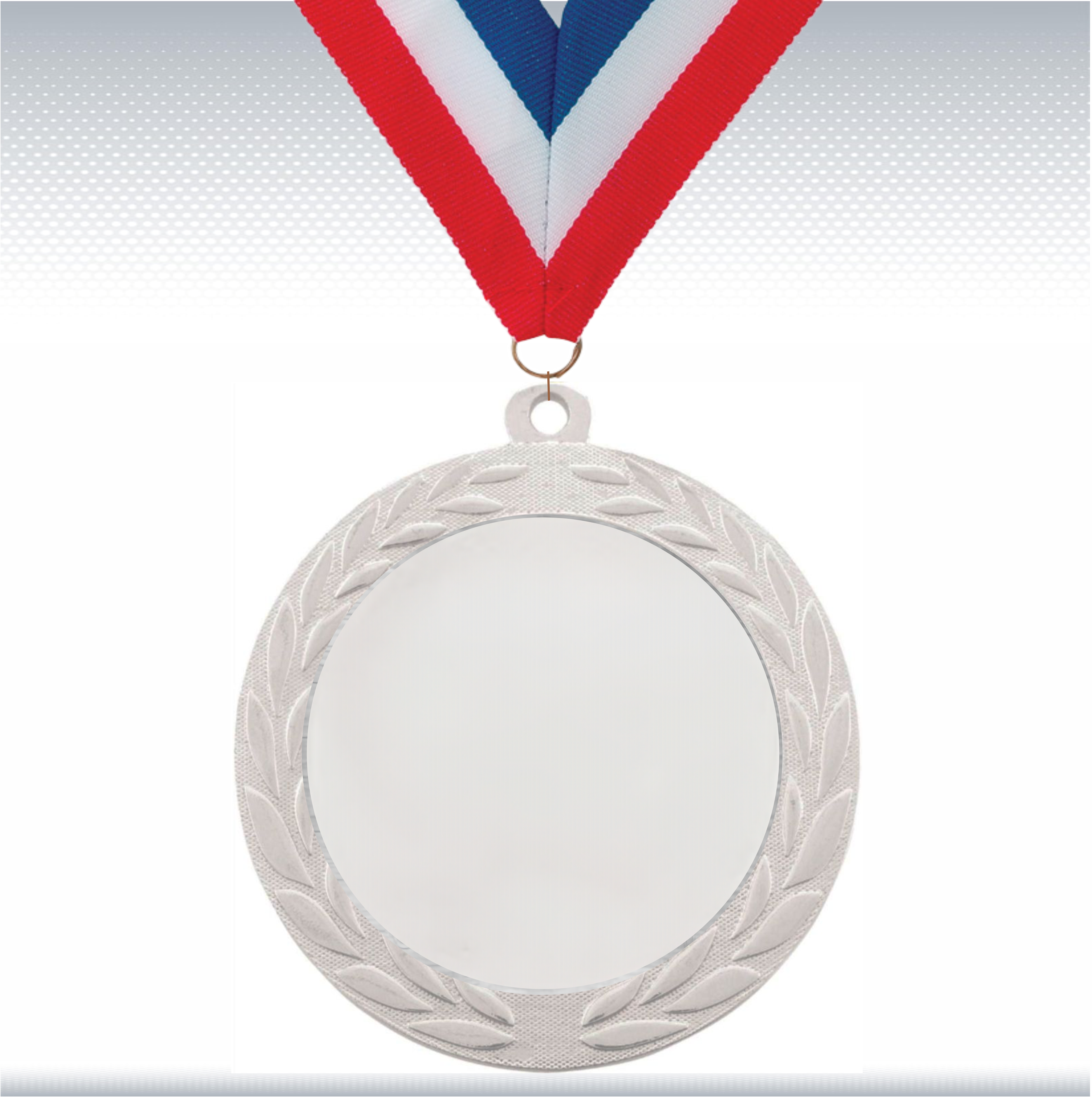 2 3/4" Bright Silver Insert Medal 5