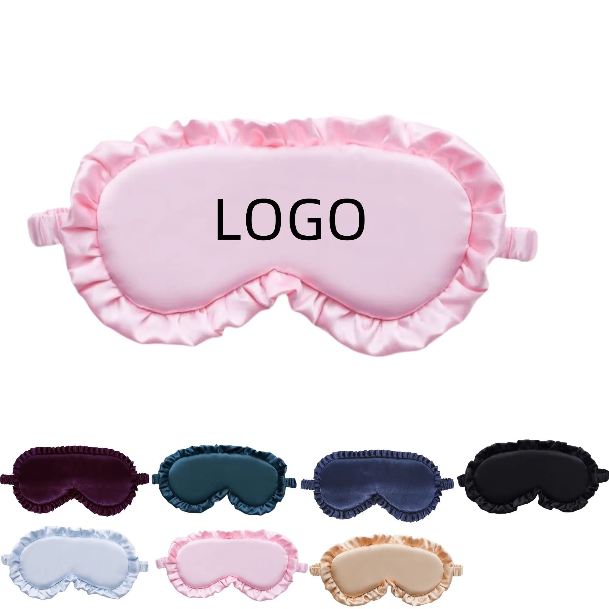 Adjustable Ice Silk Sleep Mask Eye Cover With Elastic Band