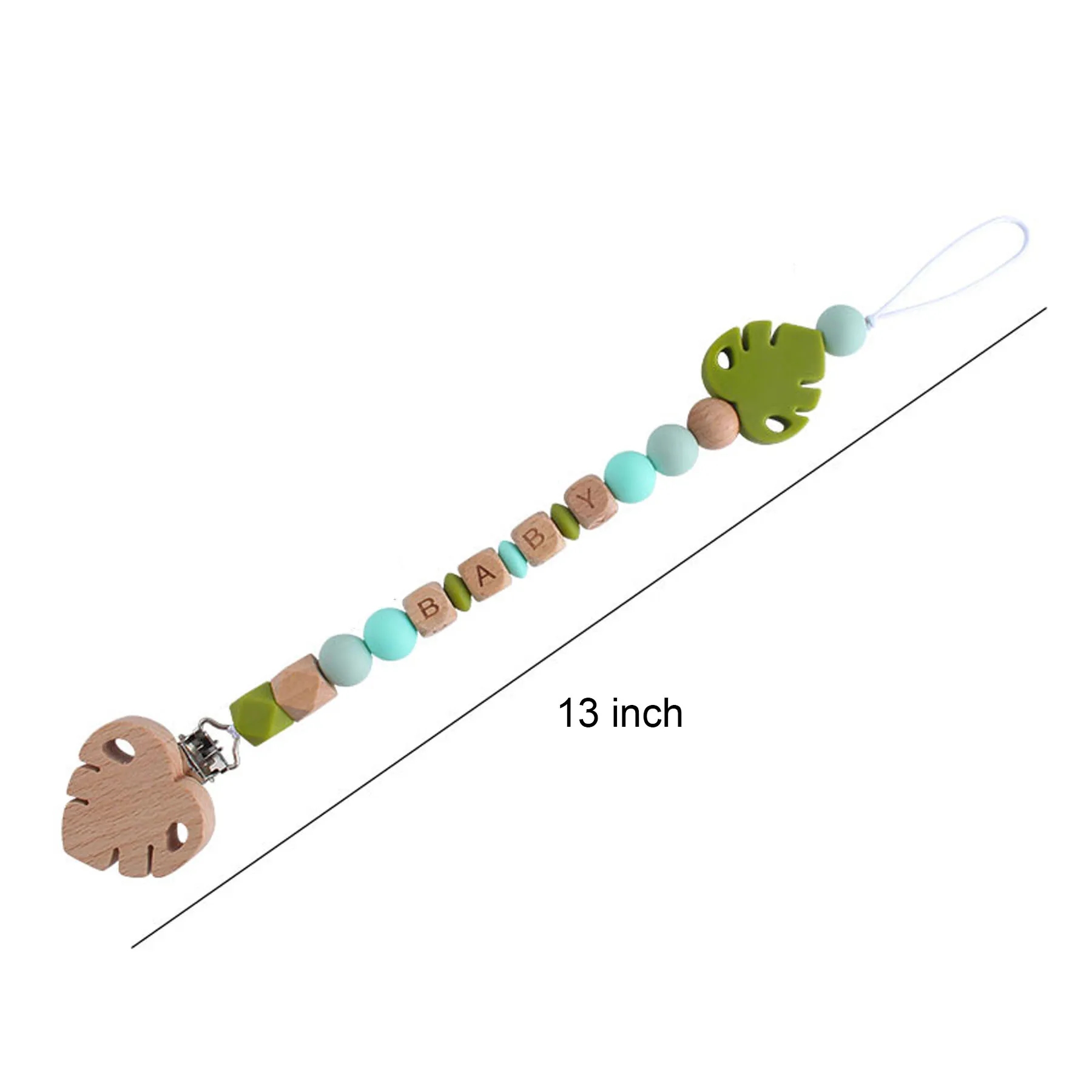 Beech Leaf Pacifier Clip 12