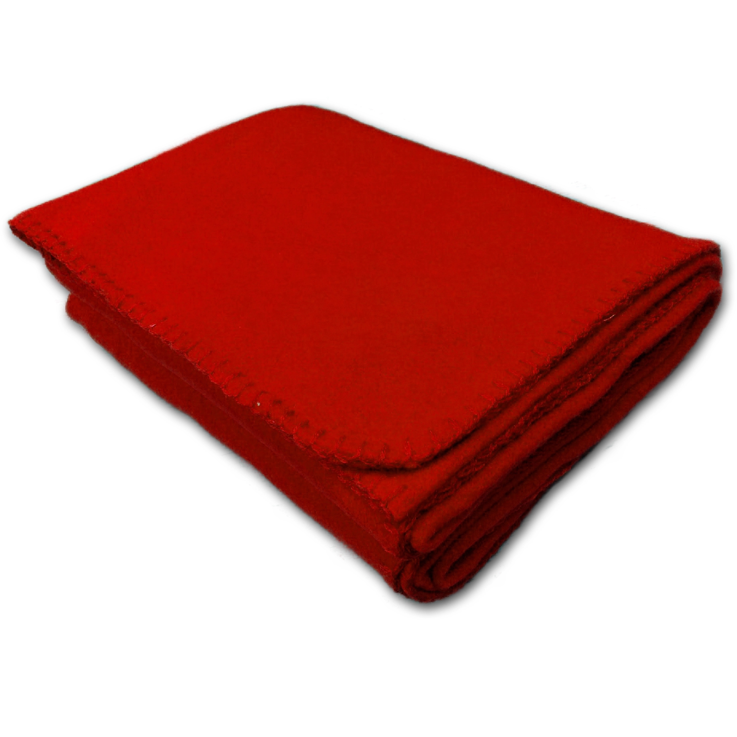 50" x 60" Fleece Whipstitch Blanket - Red 2