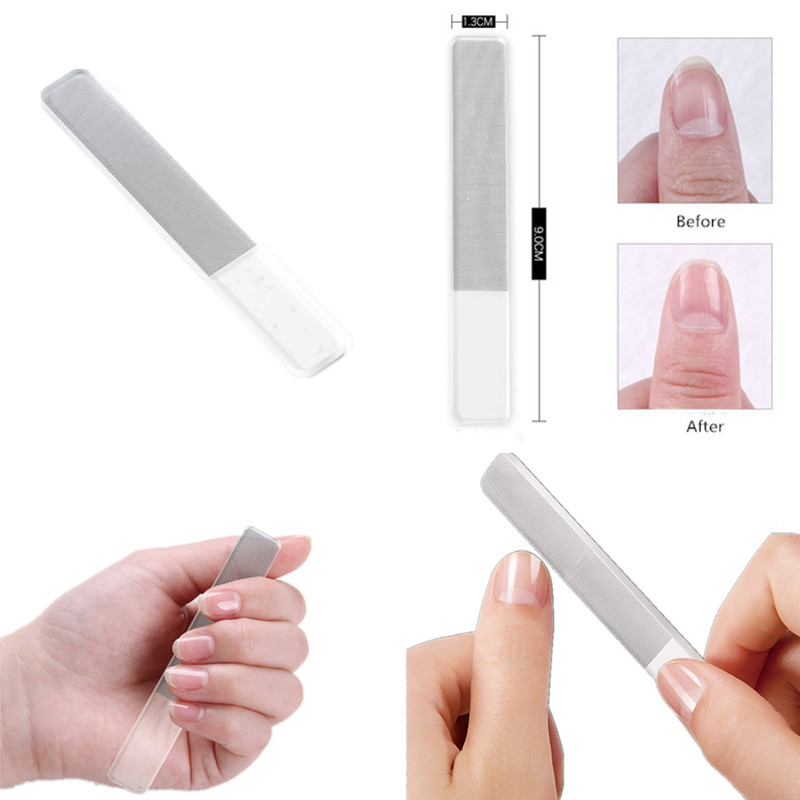 Transparent Glass Nail File w/ Case 1