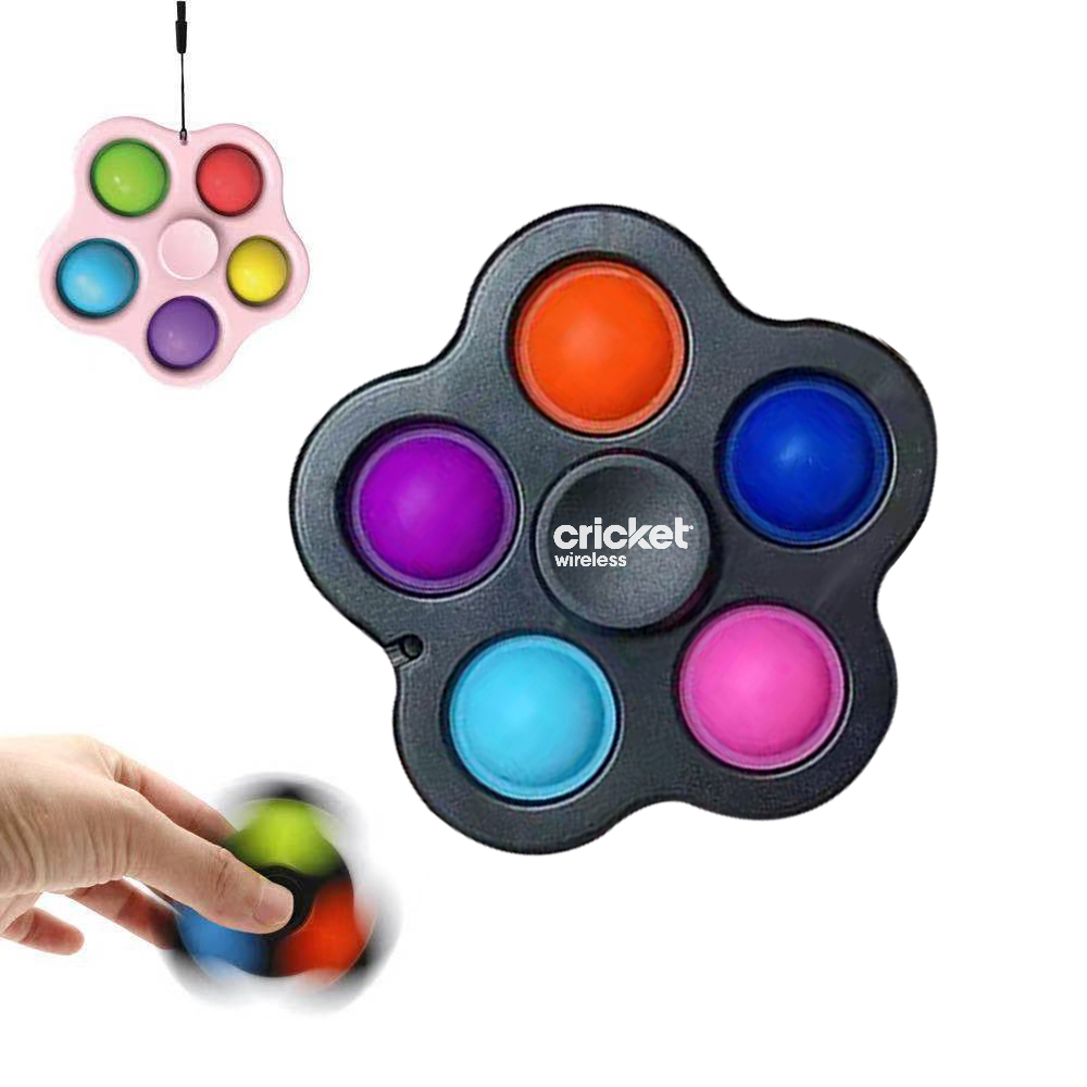 Five Bubble Flower Fidget Push Pop Spinner 4