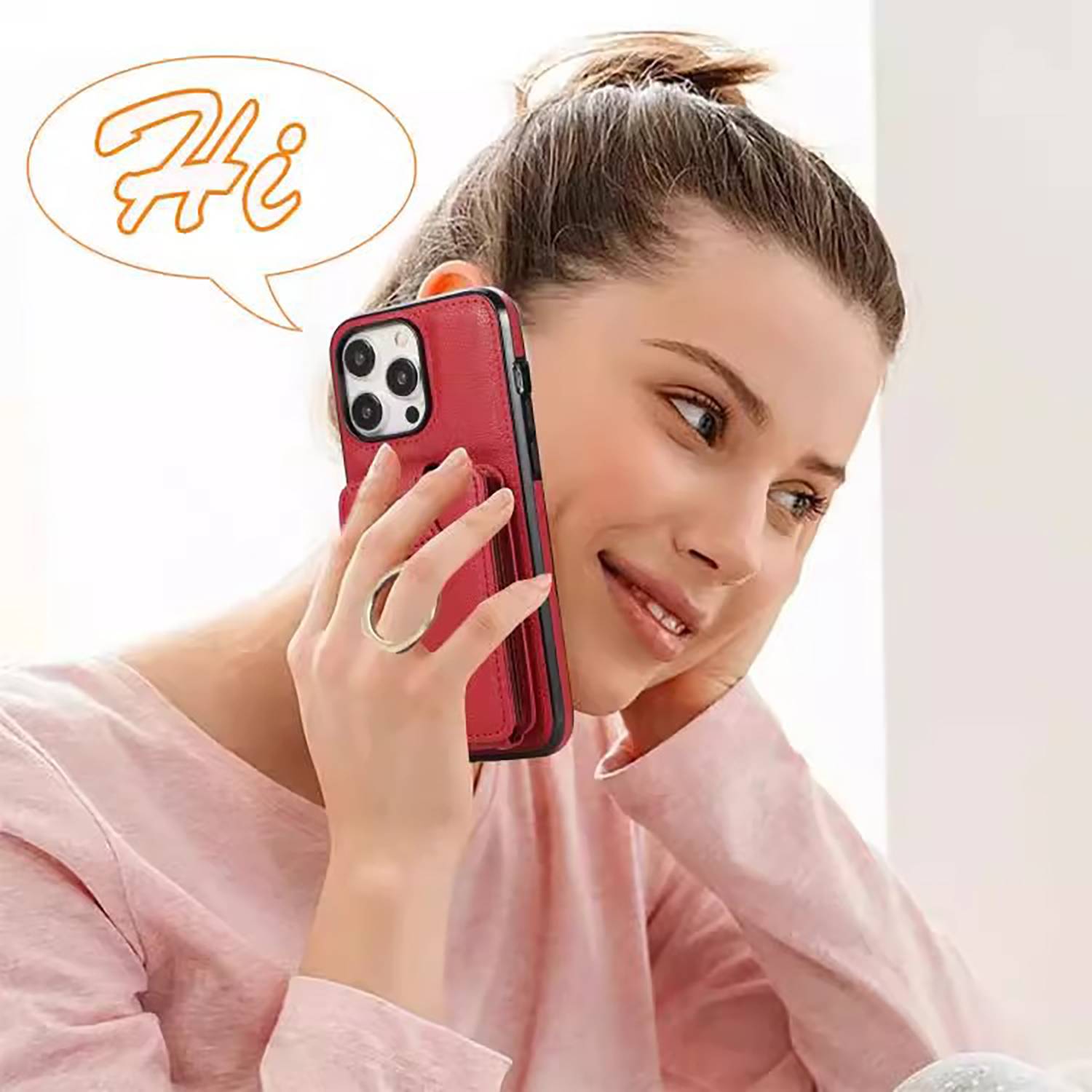 PU Leather Crossbody Phone Case w/ Wallet and Stand 1