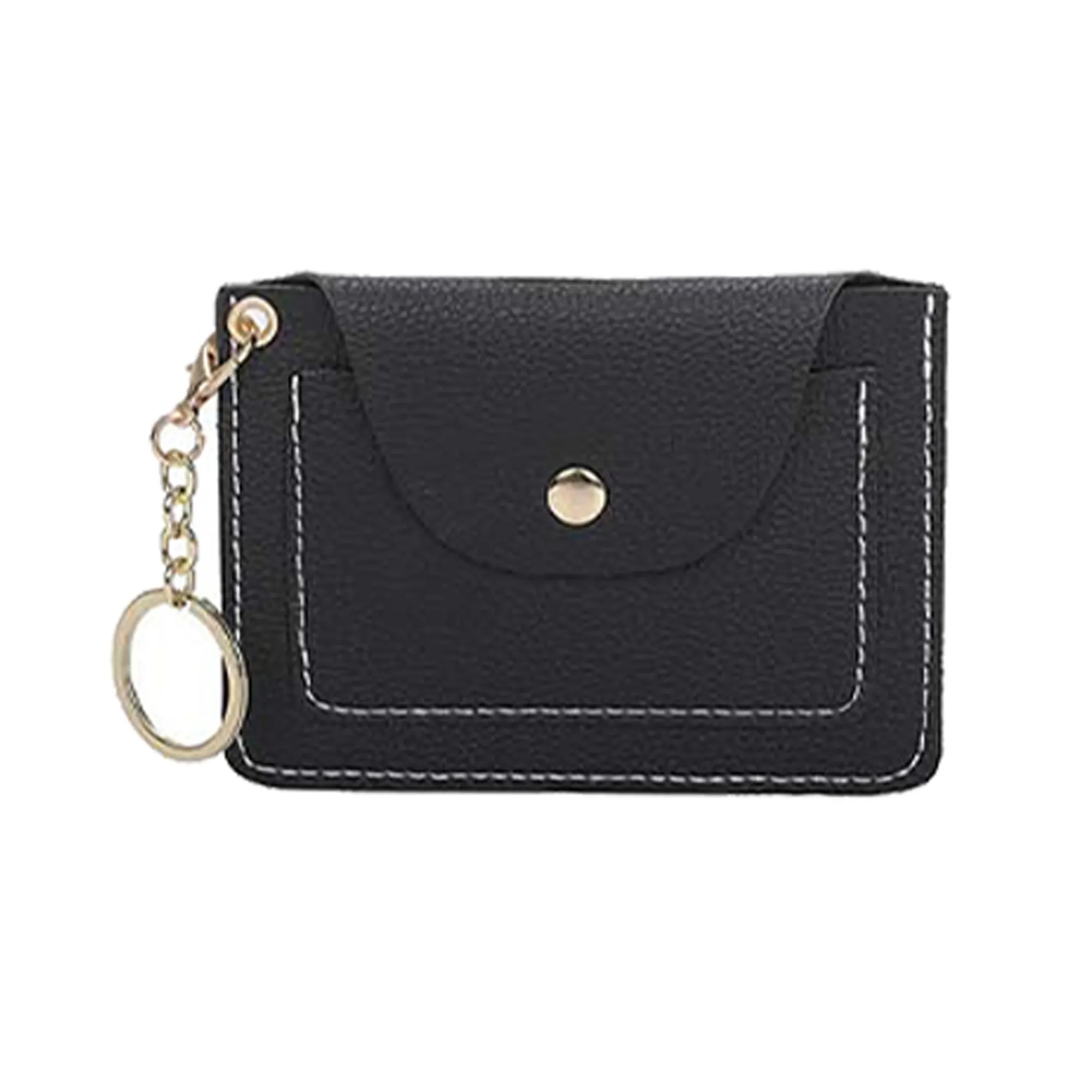 PU Coin Pouch with Card Holder and Keychain 2