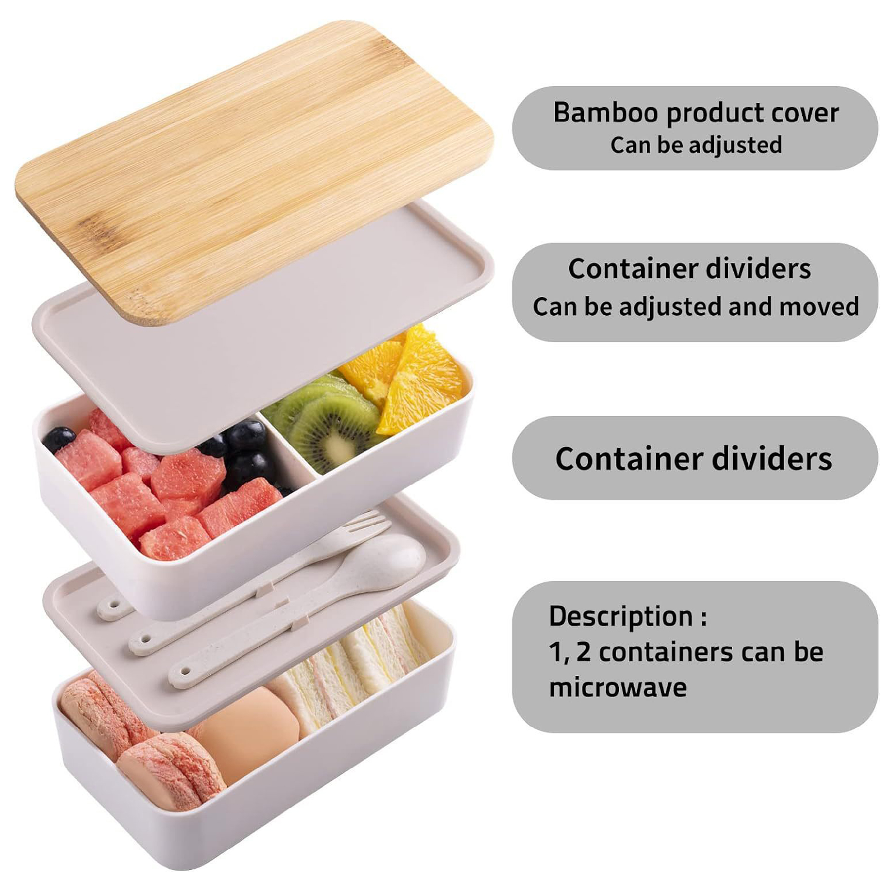 Lunch Bento Box Food Storage Containers 4