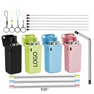 Reusable Stainless Steel Folding Straw 6